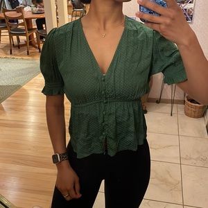 Green Crop Shirt